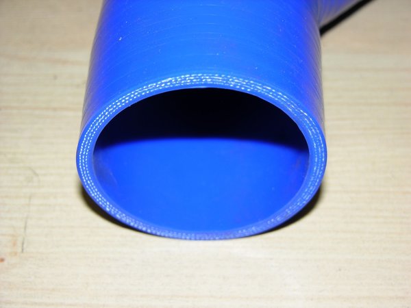 64mm Silikonbogen 45° Bogen 2,5" LLK *NEU* Blau 4-lagig
