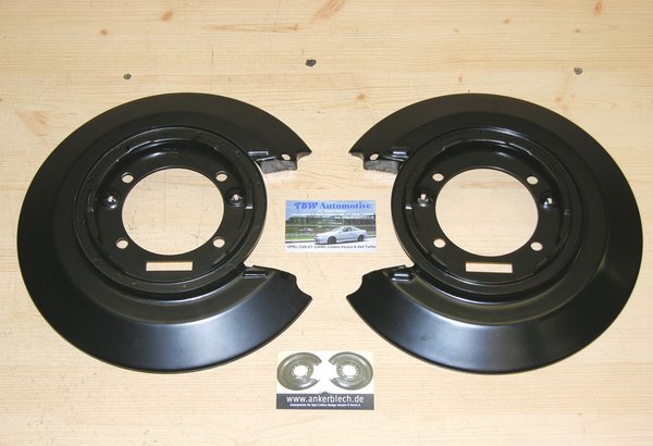 2 x Ankerblech u. Radlager Hinten für Opel Calibra Paar Bremsbleche Ankerplatten plus 2 Lager